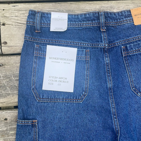 Monkey Ride Jeans NWT! High-Rise Carpenter Dad Jeans - Picture 12 of 14